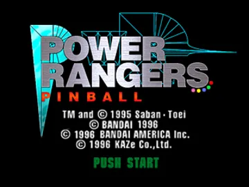 Power Rangers Pinball (JP) screen shot title